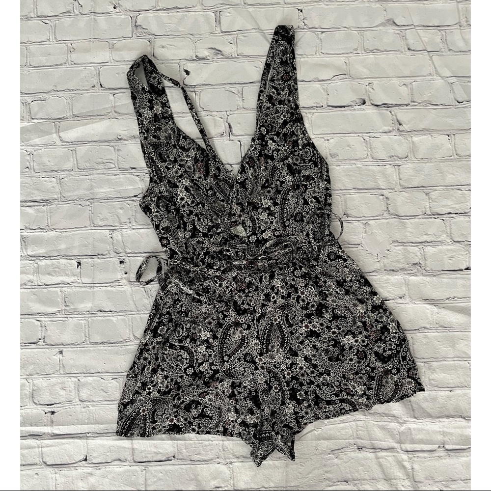 Free people open back romper